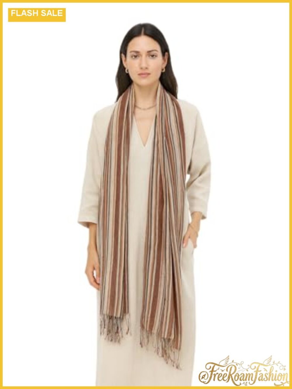 Oversized Cotton Linen Crinkle Shawl Wrap Scarf Unisex Travel